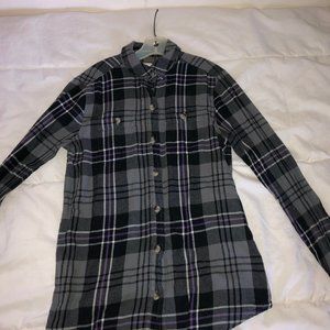 Womens purple and grey flannel